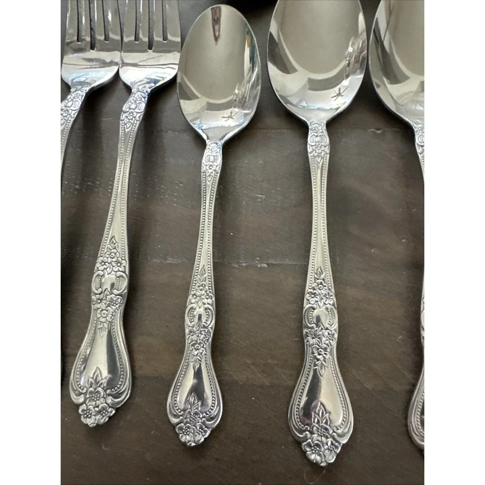 Rogers‎ Summer Rose 12 PC Flatware Set Knife Spoon Fork  Lot
